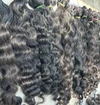Image 2 of 300G Raw Indian  Premium Raw Hair weft bundles  Raw  Loose Curly natural 