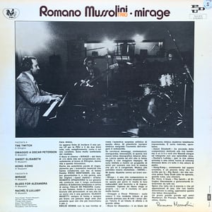 Romano Mussolini Trio ‎– Mirage ( PDU ‎– Pld.A 6018 – Italy – 1974)