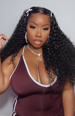 Image of Braided Zig Zag Part Deep Wave 13x4 Lace Front in 24”