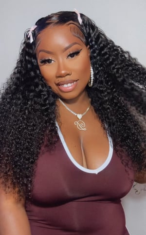 Image of Braided Zig Zag Part Deep Wave 13x4 Lace Front in 24”