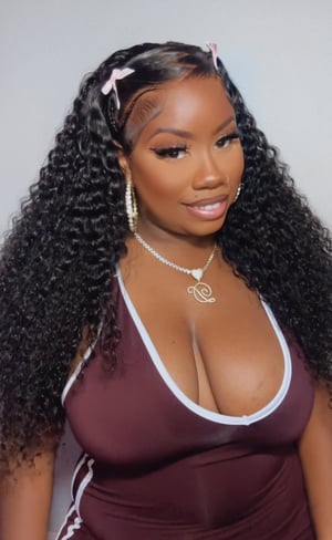 Image of Braided Zig Zag Part Deep Wave 13x4 Lace Front in 24”