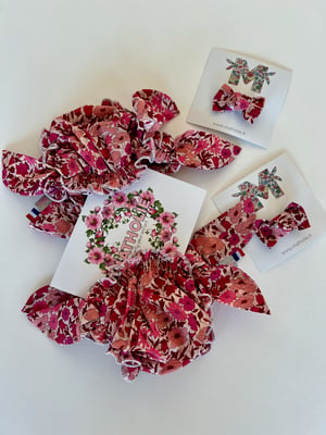 Image of Bikini en liberty Poppy ansd Daisy rose framboise