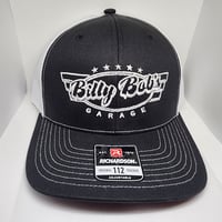 Image 1 of BBG Snapback White,Black w/ White stitching 