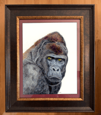 Image 1 of Original Framed Gorilla Painting 10”x13”