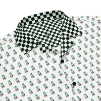 Image 1 of El Buitre Cartoon Limon Green button up shirt