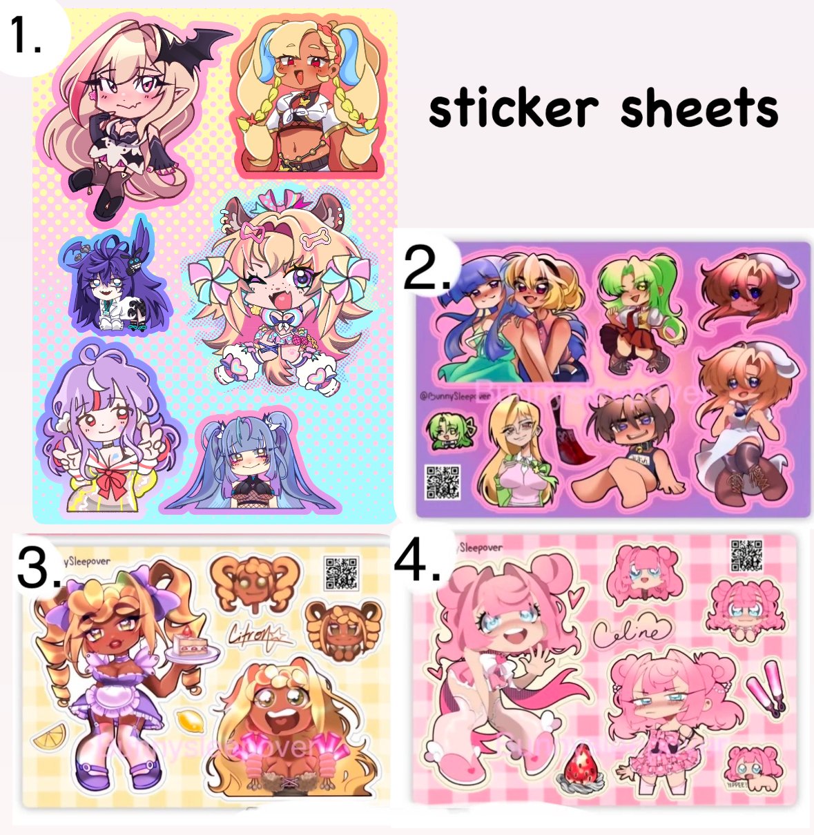 Image of Higurashi, Vtuber and Original Character sticker sheets