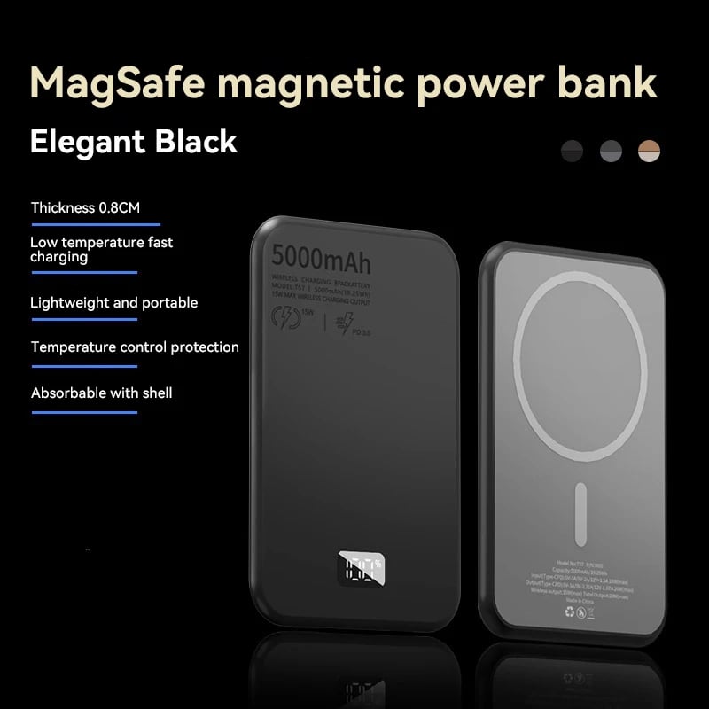 MSL 5000mAh Magnetic Wireless Power Bank PD20W Fast Charging