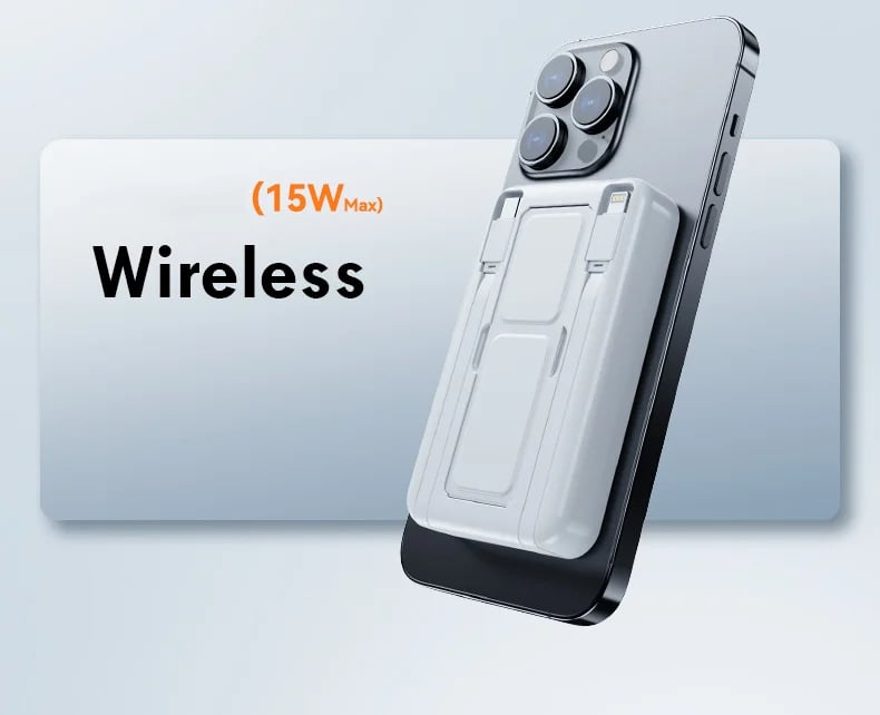 MSL 10000mAh Magnetic 3-in-1 Wireless Power Bank with PD20W Fast Charging