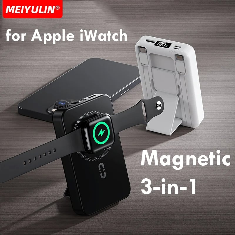 MSL 10000mAh Magnetic 3-in-1 Wireless Power Bank with PD20W Fast Charging