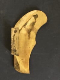 Image 6 of Italian Door Handle of Hammered Brass and Blackened Copper