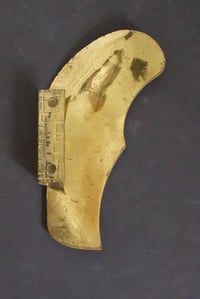 Image 7 of Italian Door Handle of Hammered Brass and Blackened Copper