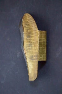 Image 8 of Italian Door Handle of Hammered Brass and Blackened Copper