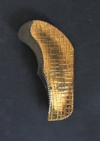 Image 9 of Italian Door Handle of Hammered Brass and Blackened Copper