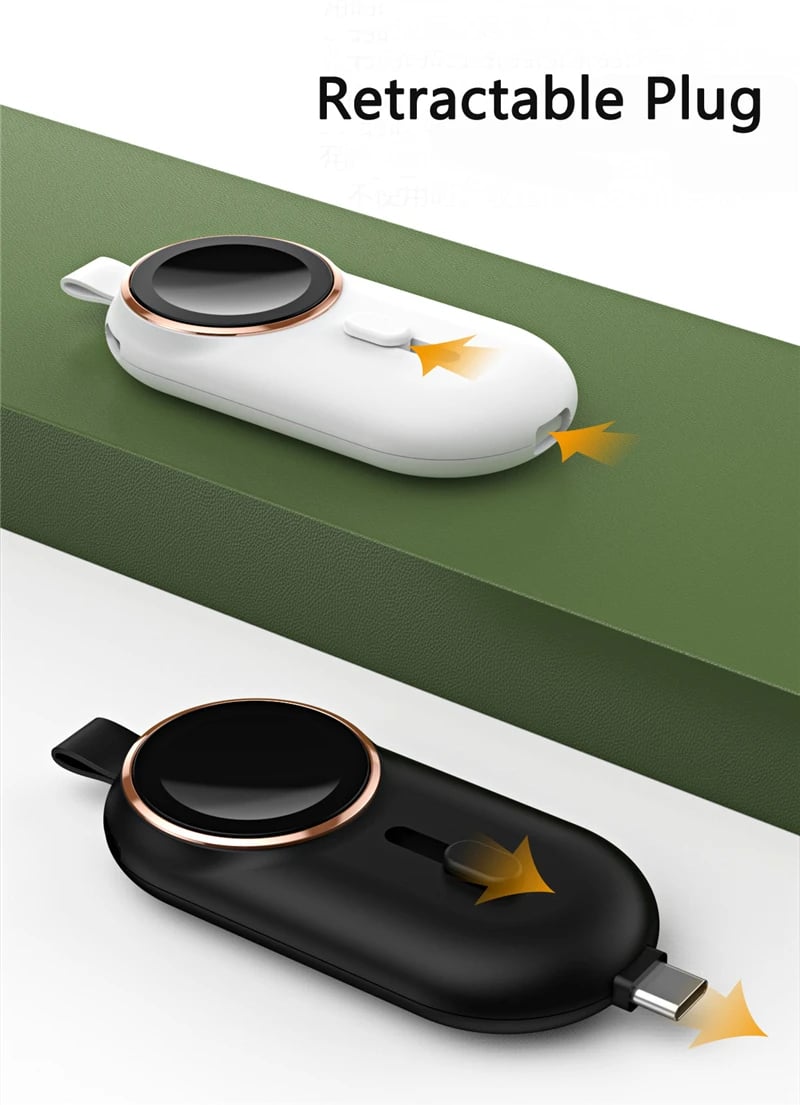 MSL 2000mAh Magnetic Wireless Charger for Apple Watch and iPhone