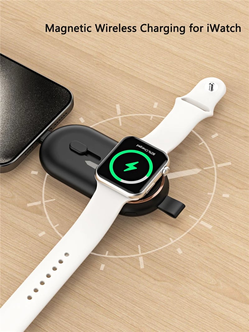 MSL 2000mAh Magnetic Wireless Charger for Apple Watch and iPhone