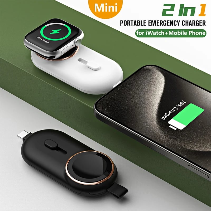 MSL 2000mAh Magnetic Wireless Charger for Apple Watch and iPhone