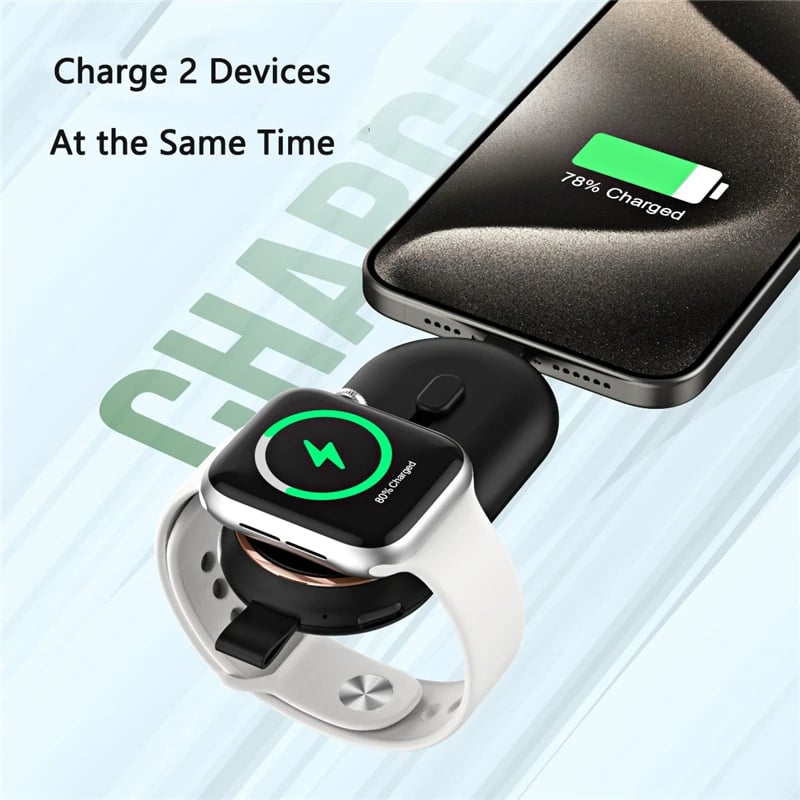 MSL 2000mAh Magnetic Wireless Charger for Apple Watch and iPhone