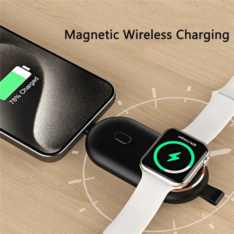 MSL 2000mAh Magnetic Wireless Charger for Apple Watch and iPhone