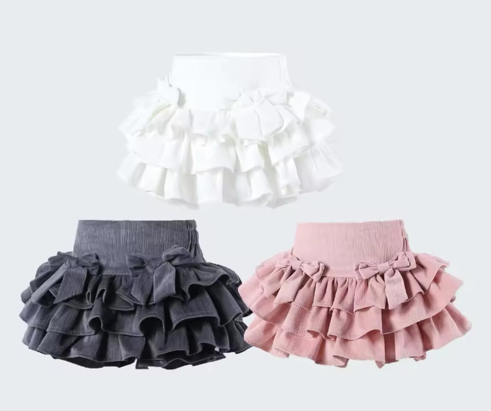 Image of Bowie Ruffle Layered Skorts