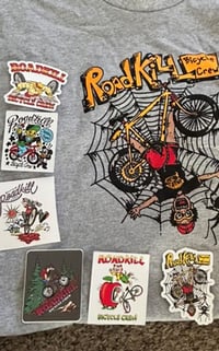 Image 2 of Charitable Art - Roadkill Crew Stickers + XL Tshirt Pack