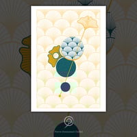 Affichette dorée · Cercle Ginkgo