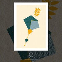 Affichette dorée · Losange Frêne