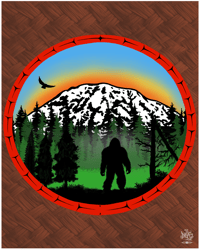 NW SQUATCH ART PRINT