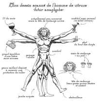 Image 4 of Homme de Vitruve en anaglyphe (3D)