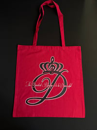 Image 1 of Red Tote Bag with Black "D" Logo *LIMITED*