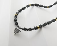 Image 3 of Mono Delta on Hematite and Rolled Gold Beads