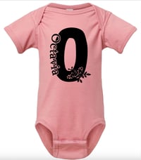 Image 1 of Custom Baby Onesie - Initial and Name