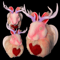 Image 2 of "Bon Bon" Valentine's Day Jackalope Wall Mount • OOAK