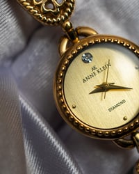 Image 2 of Gold Anne Klein floral watch