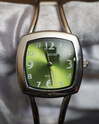 Image 2 of 90s vintage emerald green watch