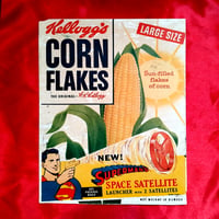 Image 1 of Kelloggs Corn Flakes - Superman Space Satellite Gun - Large Size (1956) - box front