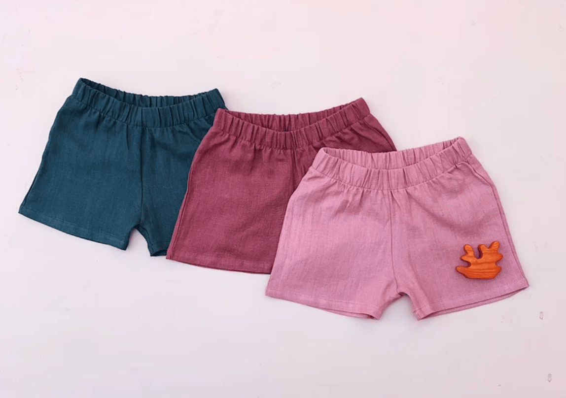 Image of Everyday linen shorts brick  & rose clay