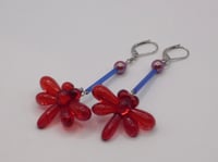 Image 6 of Red Dragonfly Earrings