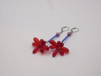 Image 5 of Red Dragonfly Earrings