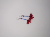 Image 4 of Red Dragonfly Earrings