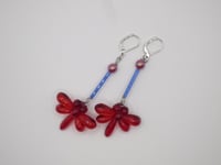 Image 10 of Red Dragonfly Earrings