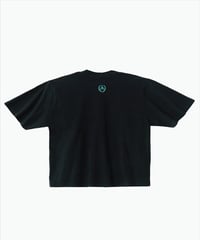 Image 2 of Off Black | Oversized Mockneck Unisex T Shirt | Athleisure Lifestyle  | Blue Green Snake
