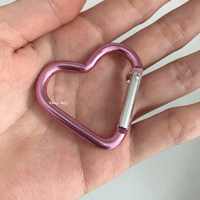 Image 3 of Pink Heart Carabiner