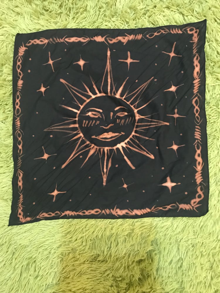 Image of Sun and Stars bleached bandana 