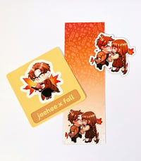 Image 2 of  jaehee kang x autumn double-sided bookmark bundle