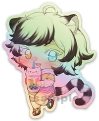 Image 3 of  pride tiger holographic sticker 2024