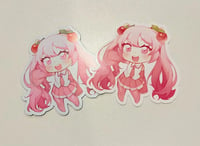 Image 2 of sakura miku sticker & magnet set