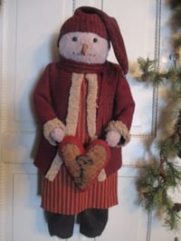 Image 4 of #1.. Olde Miss Alice ~Hanging Snowgirl ~ Heart ~