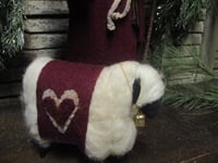 Image 4 of #2... Olde St. Valentine ~ Heart ~ Sheep~ WOOL~