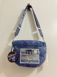Image 2 of WSU Denim Art Fanny Pack Bag 