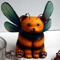 Image 1 of Bumblebee Bear Paper Mache Sculpture